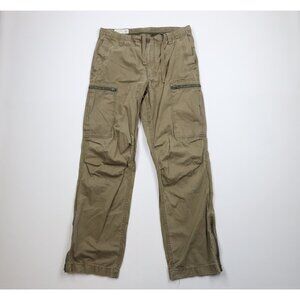 Vtg Y2K Express X2 Mens 36x34 Faded Military Style Baggy Wide Leg Cargo Pants